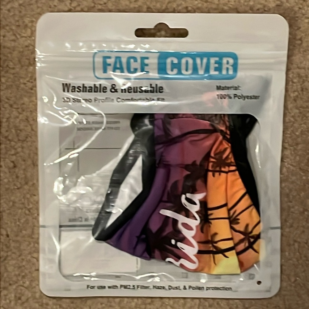 Robin Ruth FLORIDA Face Cover with Palm Tree Design